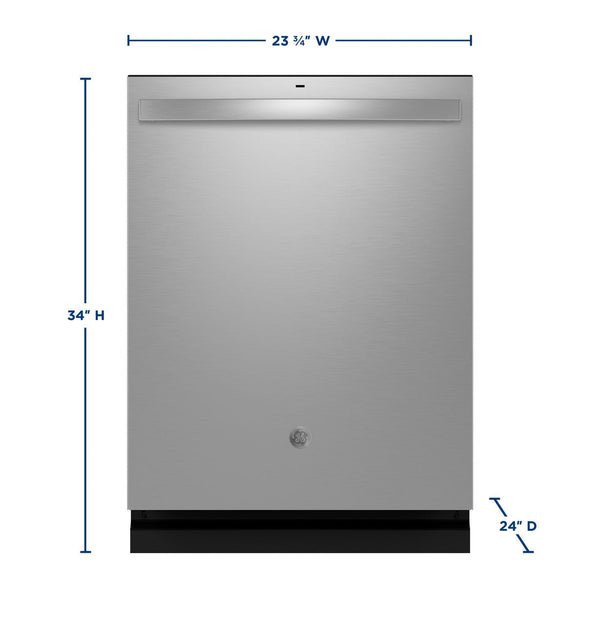 GE 24" Dishwasher, Stainless, Adjustable Racks, Quiet Operation (GDT650SYVFS) - Appliance Saver Store