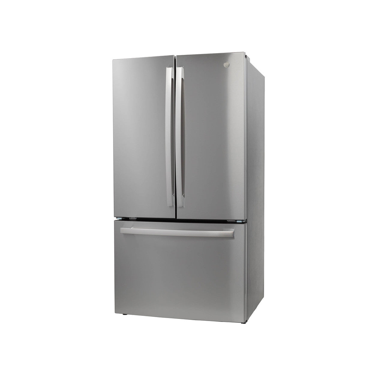 GE 27 cu. ft. French Door Refrigerator, Stainless Steel, Internal Water/Ice Dispenser (GNE27JYMFS)