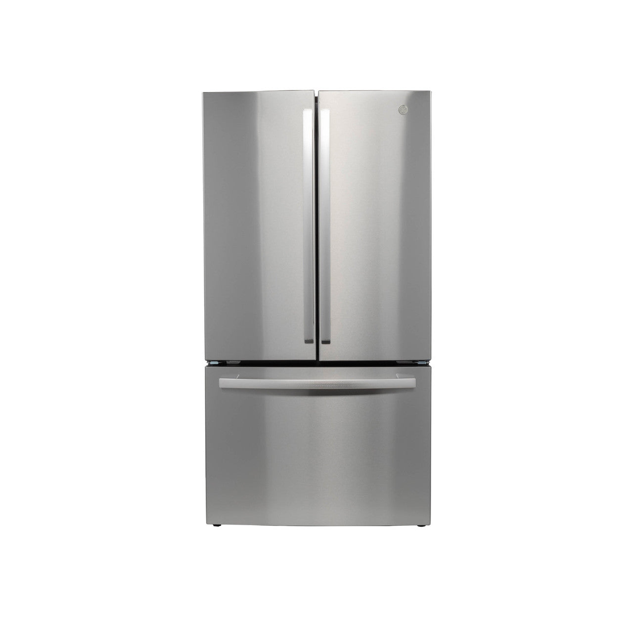 GE 27 cu. ft. French Door Refrigerator, Stainless Steel, Internal Water/Ice Dispenser (GNE27JYMFS)