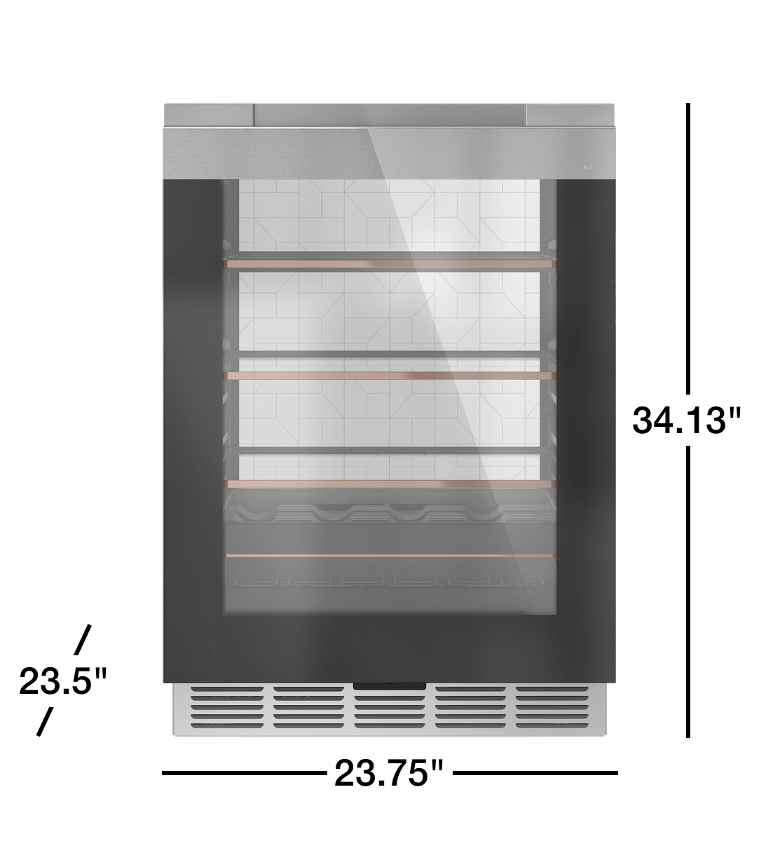 GE Café 5.1 cu. ft. Beverage Center, Stainless, Glass Door (CCR06BM2PS5)