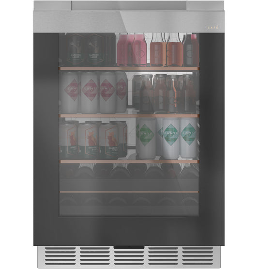 GE Café 5.1 cu. ft. Beverage Center, Stainless, Glass Door (CCR06BM2PS5)