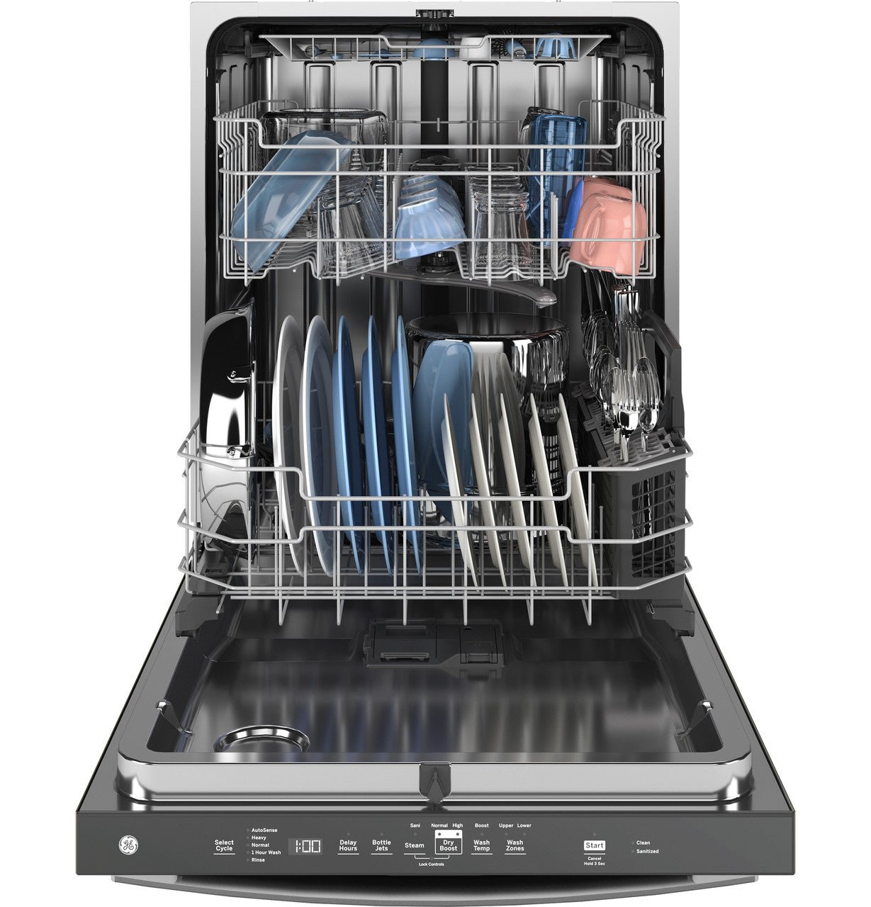GE 24" Dishwasher, Stainless, Adjustable Racks, Quiet Operation (GDT650SYVFS) - Appliance Saver Store