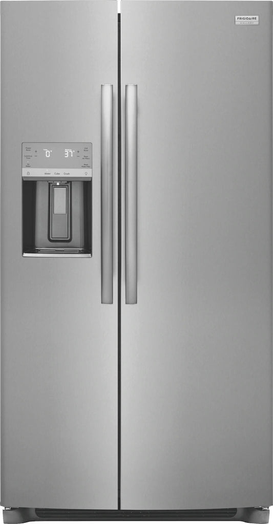 Frigidaire 22.3 cu ft Side - by - Side Refrigerator, Stainless, External Water/Ice Dispenser (GRSC2352AF) - Appliance Saver Store