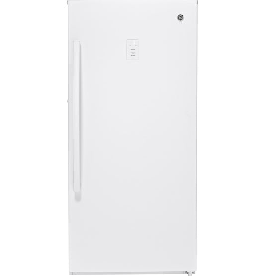 GE Upright Freezer, 14.1 cu. ft., Frost-Free, LED, Lock & Key (FUF14DLRWW)