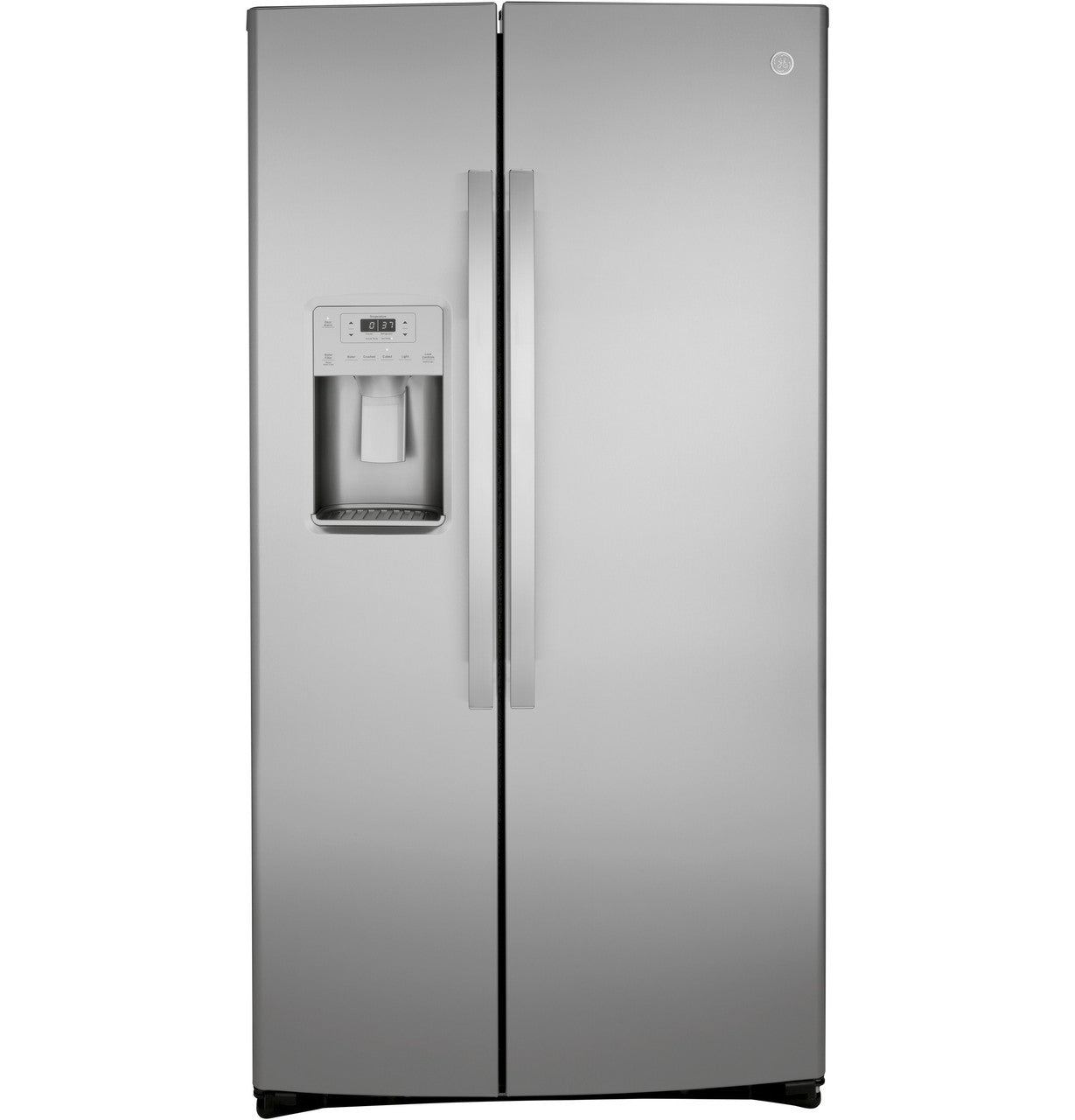 GE 25.1 cu. ft. Side-by-Side Refrigerator, Stainless, External Water/Ice Dispenser (GSS25IYNFS)