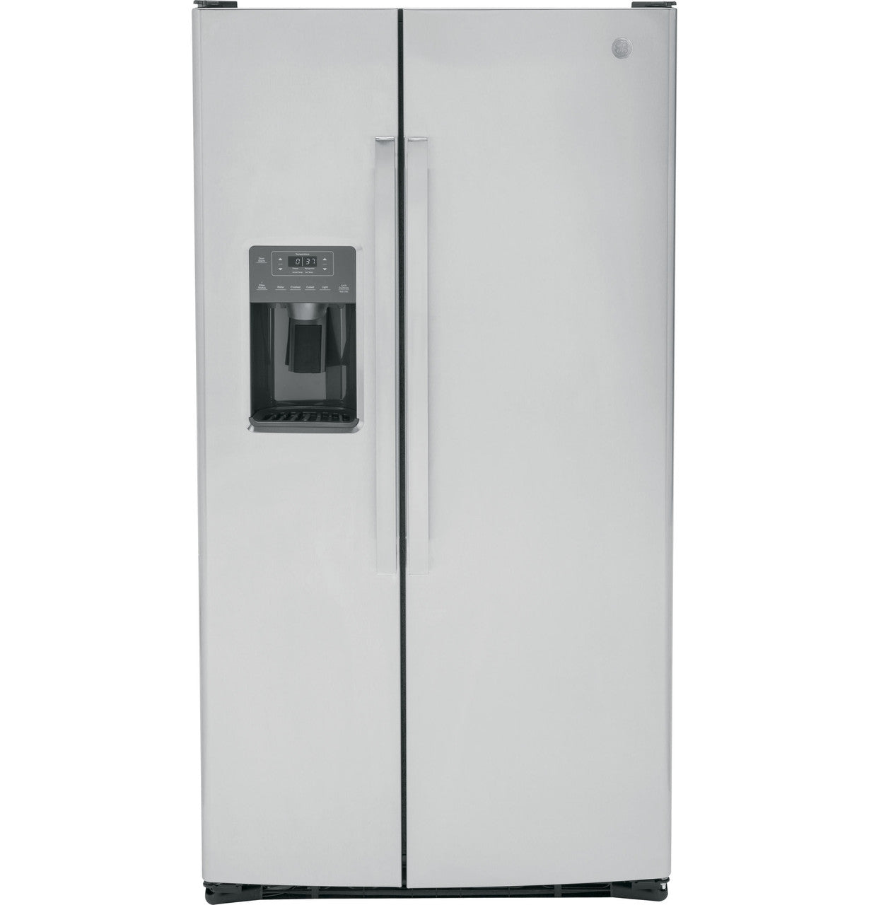 GE 25.3 cu. ft. Side-by-Side Refrigerator, Stainless, External Water/Ice Dispenser (GSS25GYPFS)