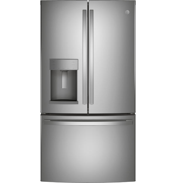 GE 27.7 cu. ft. French Door Refrigerator, Stainless, TwinChill™ + Internal Water/Ice (GFE28GYNFS) - Appliance Saver Store