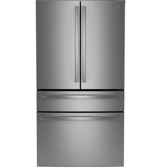 GE Profile 28.7 cu. ft. French Door Refrigerator, Stainless, External Dispenser + TwinChill™ (PGE29BYTFS)
