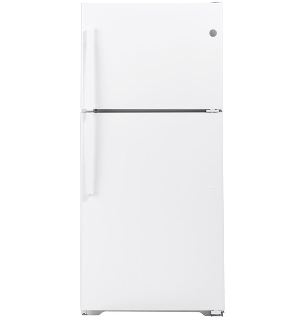 GE 21.9 cu. ft. Top-Freezer Refrigerator, White, Adjustable Shelves + LED Lighting (GTS22KGNRWW)