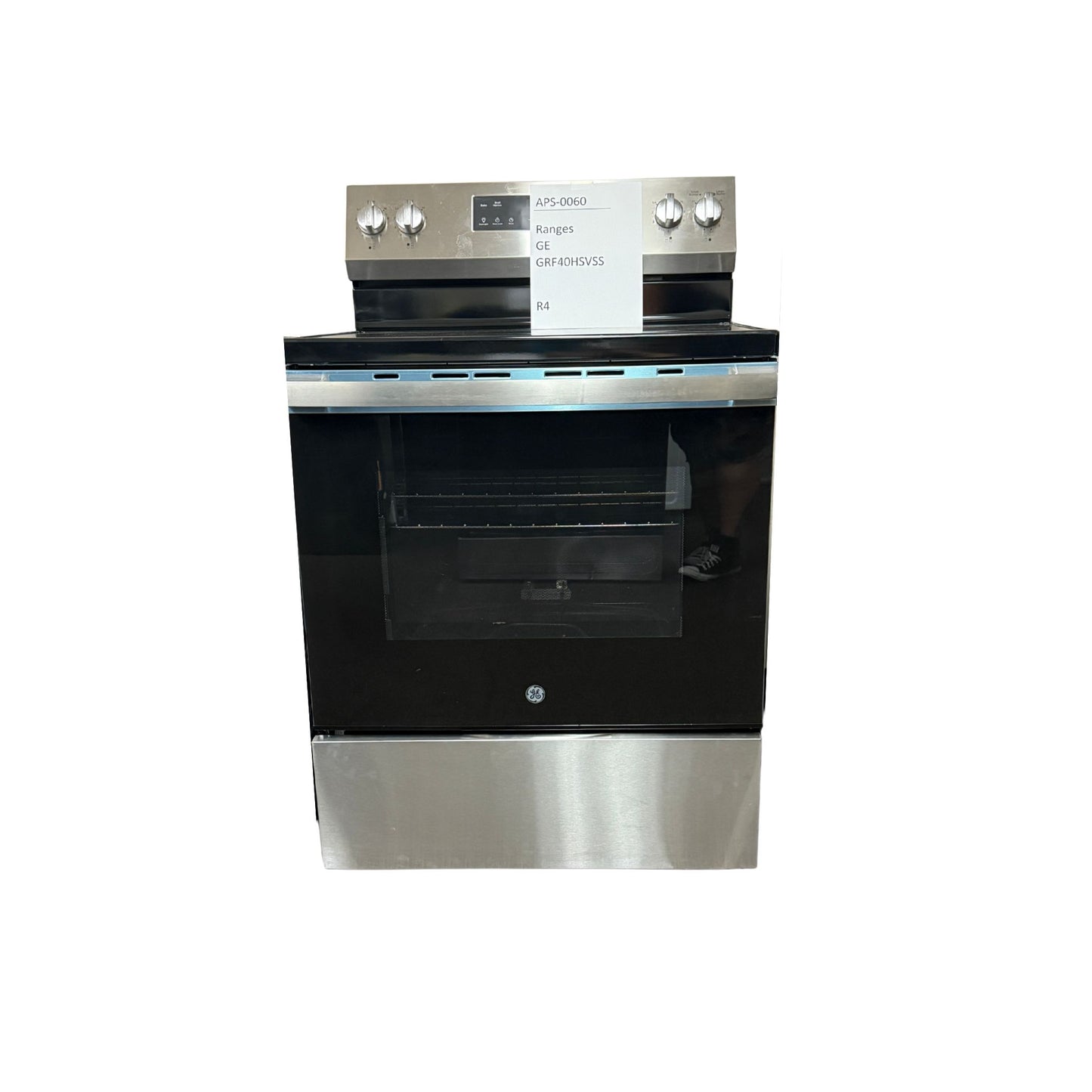 GE 30″ Gas Range, Stainless, 4 Sealed Burners + Easy-Clean Oven (GRF40HSVSS)