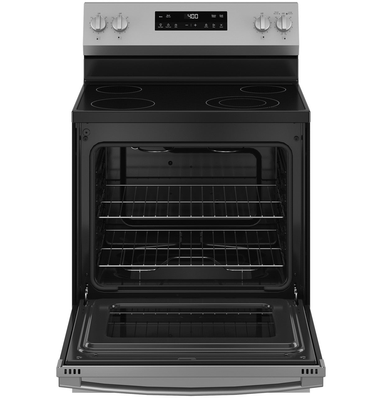 GE 30″ Gas Range, Stainless, 4 Sealed Burners + Easy-Clean Oven (GRF40HSVSS)