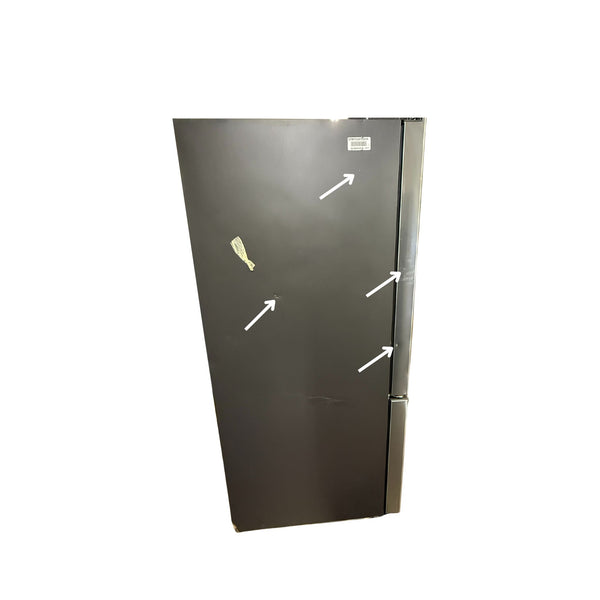 GE 27 cu. ft. French Door Refrigerator, Stainless Steel, Internal Water/Ice Dispenser (GNE27JYMFS)