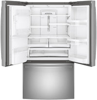 GE 27.7 cu. ft. French Door Refrigerator, Stainless, TwinChill™ + Internal Water/Ice (GFE28GYNFS) - Appliance Saver Store