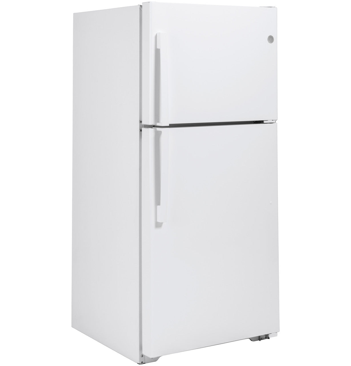 GE 21.9 cu. ft. Top-Freezer Refrigerator, White, Adjustable Shelves + LED Lighting (GTS22KGNRWW)