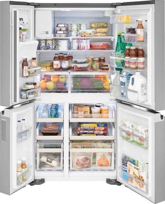Frigidaire 21.5 cu ft 4-Door French Door Refrigerator, Stainless, Counter-Depth, External Water/Ice (GRQC2255BF)