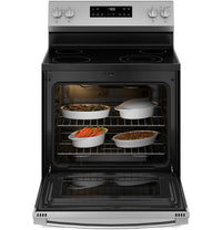 GE 30″ Gas Range, Stainless, 4 Sealed Burners + Easy-Clean Oven (GRF40HSVSS)