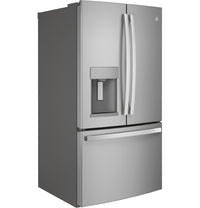 GE 27.7 cu. ft. French Door Refrigerator, Stainless, TwinChill™ + Internal Water/Ice (GFE28GYNFS) - Appliance Saver Store