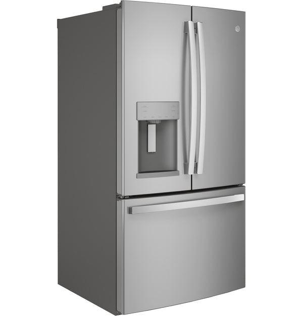 GE 27.7 cu. ft. French Door Refrigerator, Stainless, TwinChill™ + Internal Water/Ice (GFE28GYNFS) - Appliance Saver Store