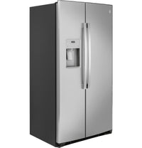 GE 21.8 cu. ft. Counter-Depth Side-by-Side Refrigerator, Stainless (GZS22IYNFS)