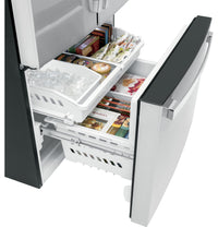 GE 27 cu. ft. French Door Refrigerator, Stainless Steel, Internal Water/Ice Dispenser (GNE27JYMFS)