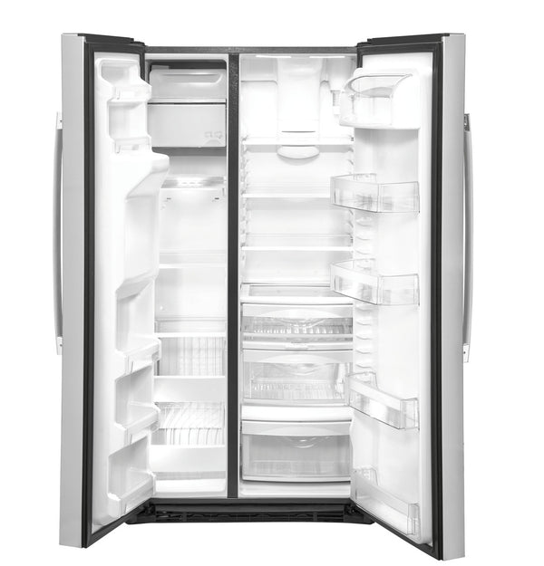 GE 21.8 cu. ft. Counter-Depth Side-by-Side Refrigerator, Stainless (GZS22IYNFS)