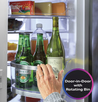 GE Profile 27.9 cu. ft. French Door Refrigerator, Stainless, Autofill Dispenser + LED Lighting (PVD28BYNFS) - Appliance Saver Store