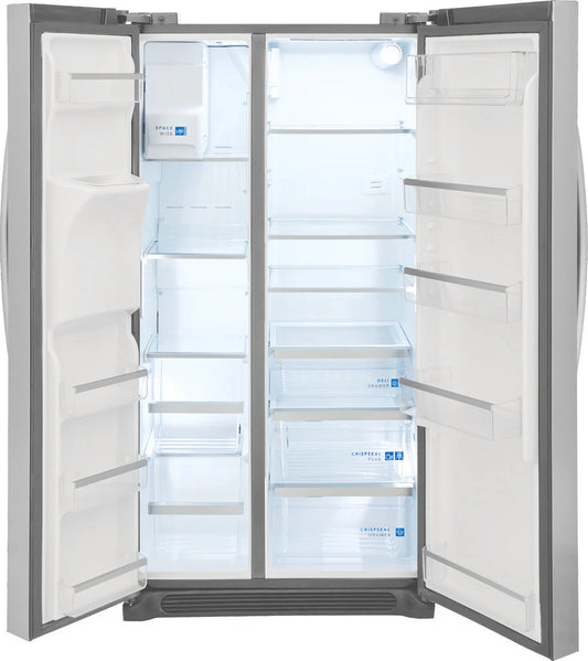Frigidaire 22.3 cu ft Side-by-Side Refrigerator, Stainless, External Water/Ice Dispenser (GRSS2352AF)