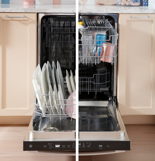GE Dishwasher, Stainless, Quiet Operation, Adjustable Racks (GDF650SYVFS) - Appliance Saver Store