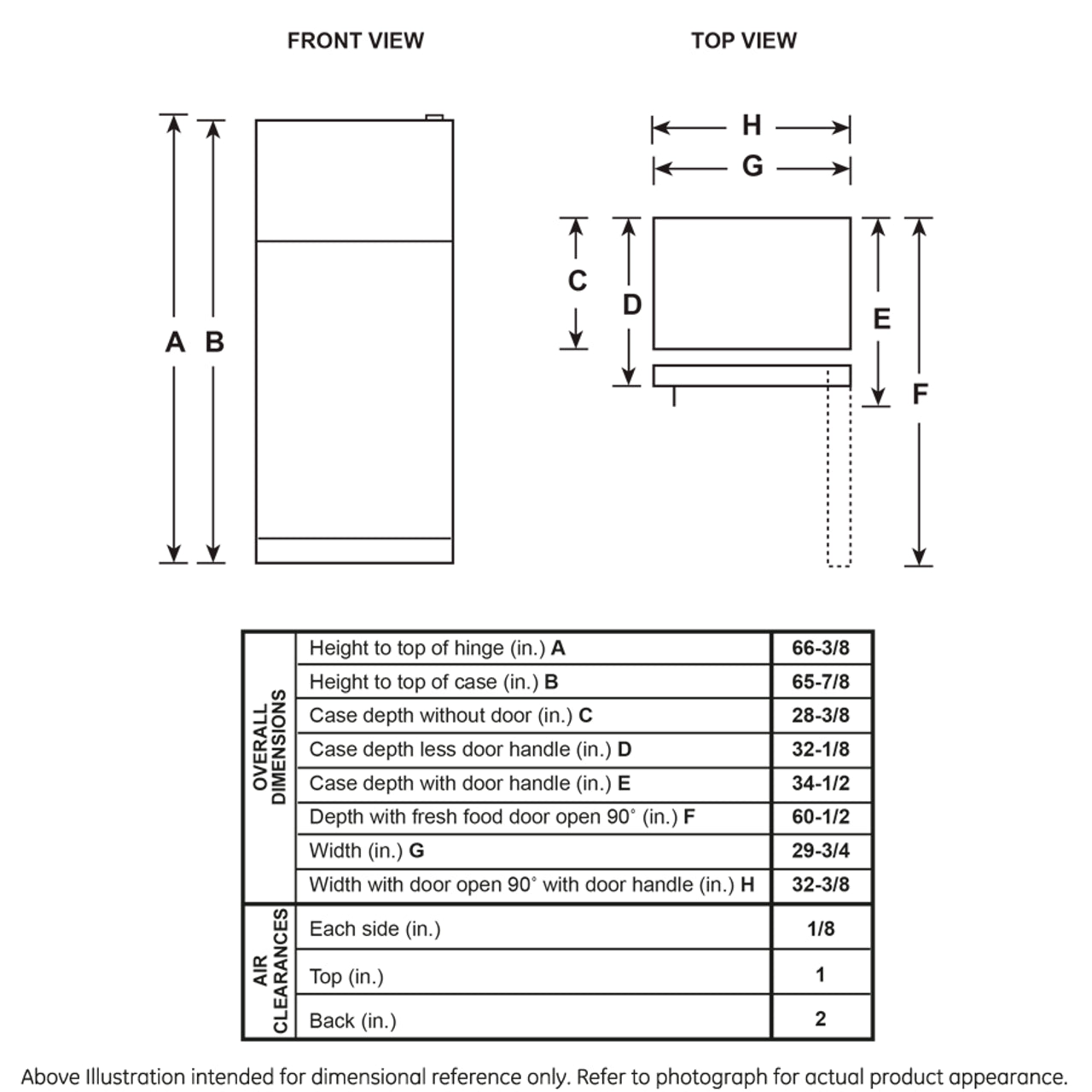GE 21.9 cu. ft. Top-Freezer Refrigerator, White, Adjustable Shelves + LED Lighting (GTS22KGNRWW)