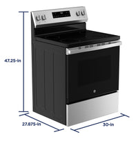 GE 30″ Gas Range, Stainless, 4 Sealed Burners + Easy-Clean Oven (GRF40HSVSS)