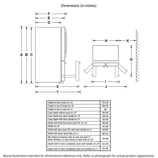 GE 27.7 cu. ft. French Door Refrigerator, Stainless, TwinChill™ + Internal Water/Ice (GFE28GYNFS) - Appliance Saver Store