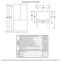 GE 27 cu. ft. French Door Refrigerator, Stainless Steel, Internal Water/Ice Dispenser (GNE27JYMFS)