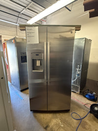 GE 21.8 cu. ft. Counter-Depth Side-by-Side Refrigerator, Stainless (GZS22IYNFS)