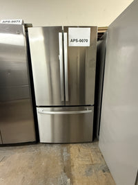 GE 27 cu. ft. French Door Refrigerator, Stainless Steel, Internal Water/Ice Dispenser (GNE27JYMFS)