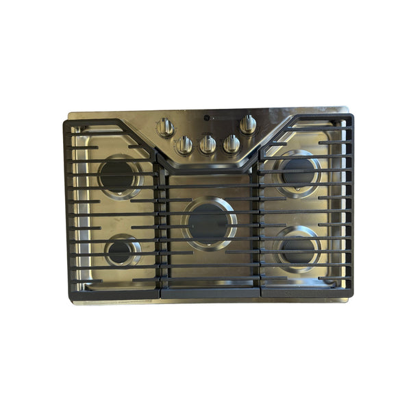 GE 30" Gas Cooktop, Stainless, 5 Burners with Power Boil + Simmer (JGP5030SLSS)