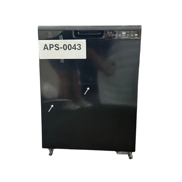 GE 24" Dishwasher, Black, Hard Food Disposer, Adjustable Racks (GDF550PGRBB)