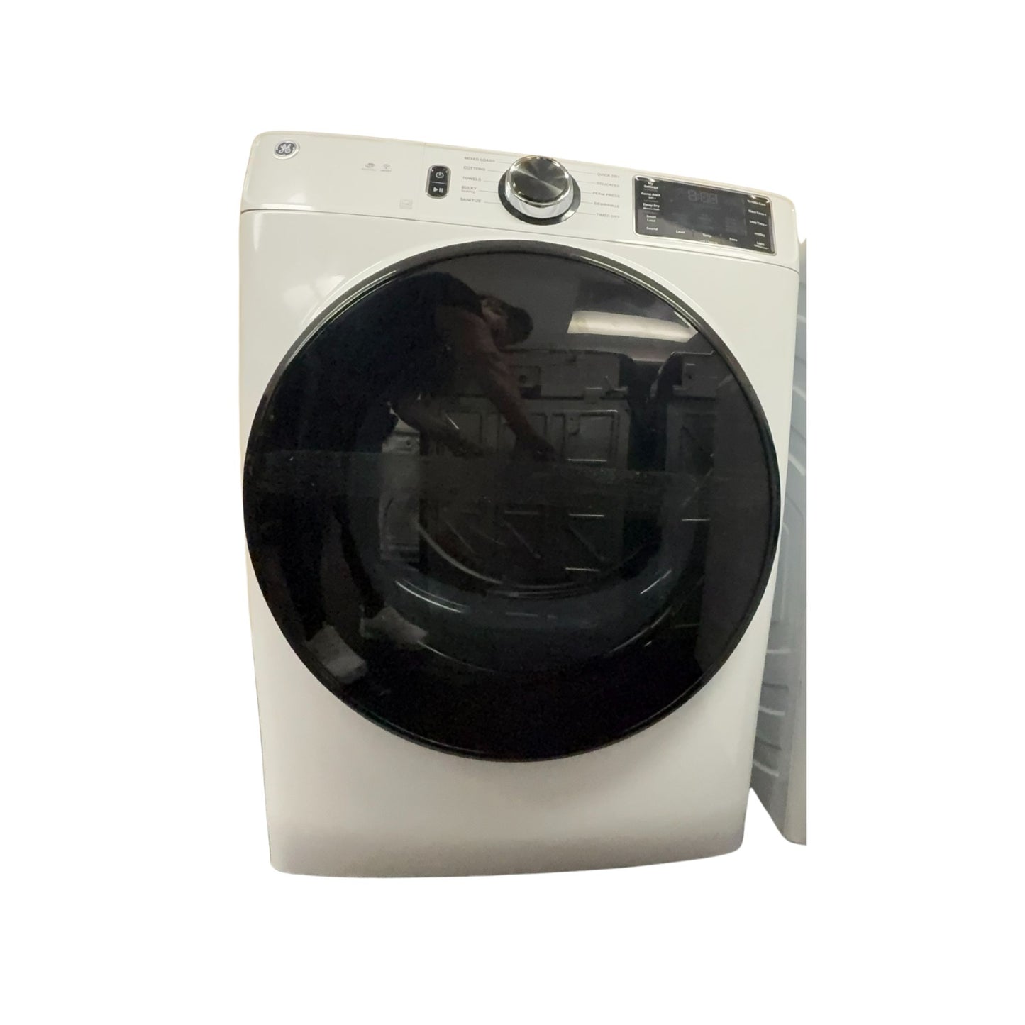 GE 7.8 cu ft Gas Dryer, White, Sensor Dry + Wrinkle Care (GFD55GSSNWW)