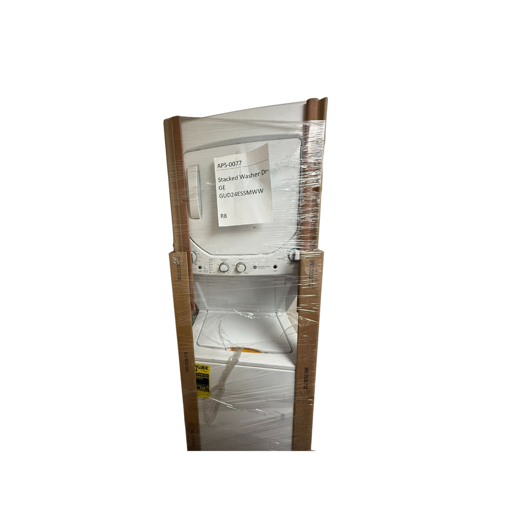 GE 24" Laundry Center, Electric, Stacked Washer & Dryer (GUD24ESSMWW)