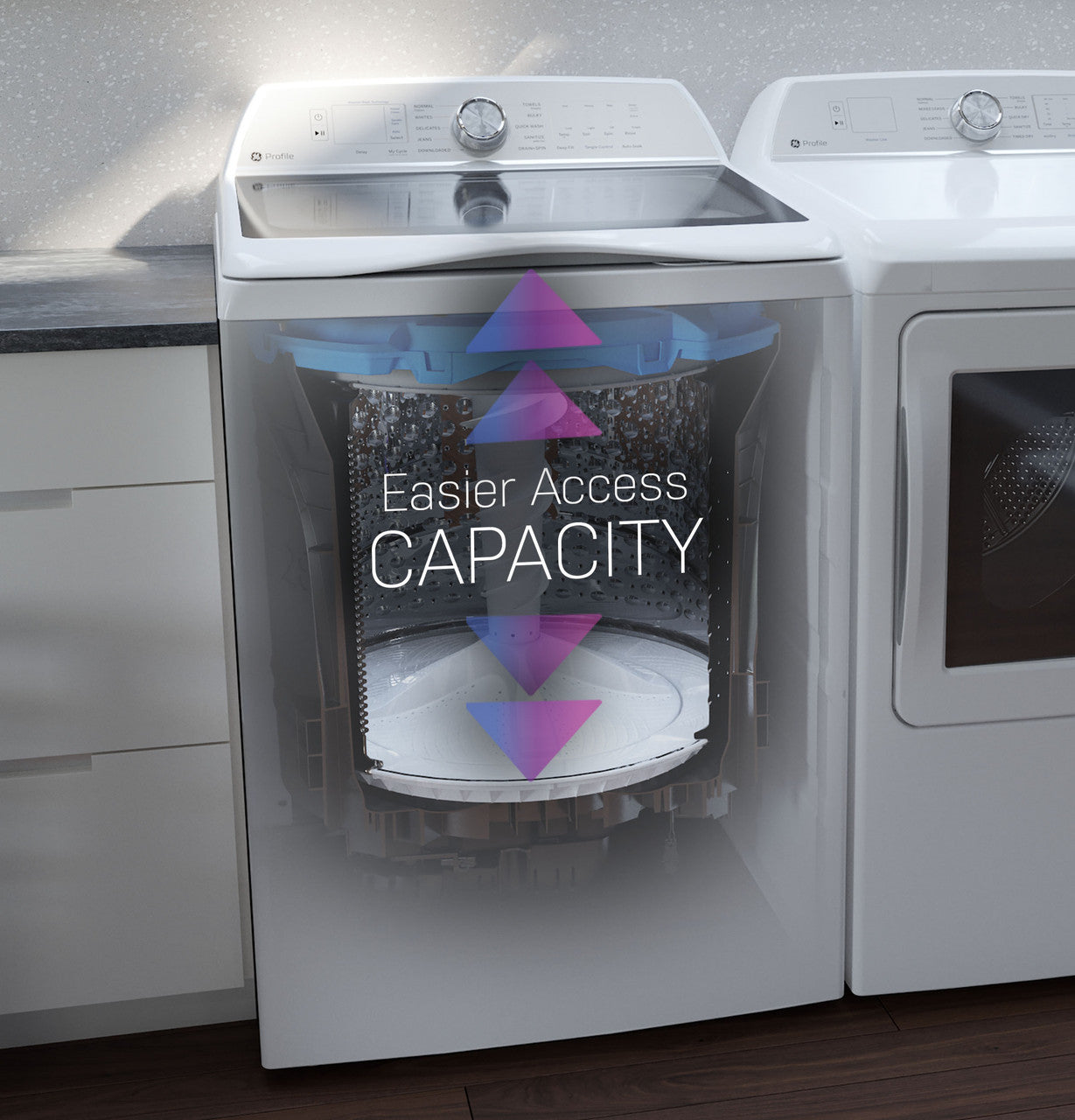 GE Profile PTW700BPTDG 5.4 Cu Ft Top Load Washer