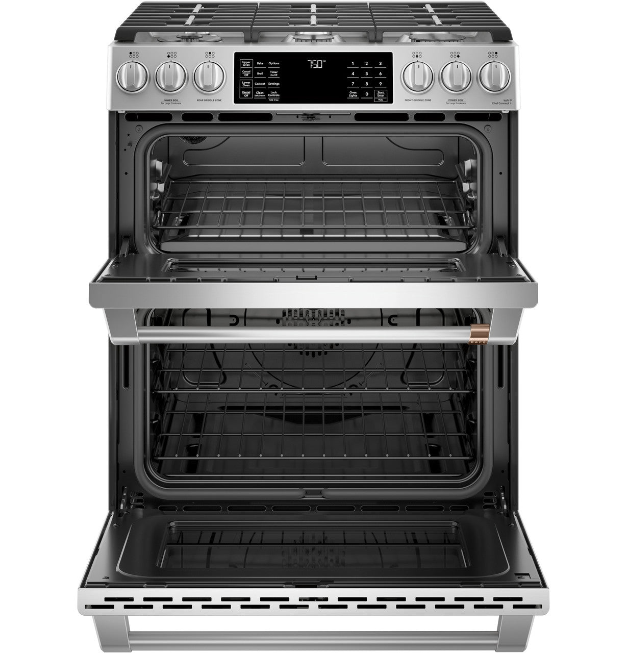 GE Café 30" Dual Fuel Range, Stainless, Double Oven + Convection (CGS750P2MS1)
