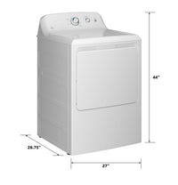 GE GTX33EASKWW Electric Dryer, 6.2 cu. ft., Auto Dry & Wrinkle Care (GTX33EASKWW)