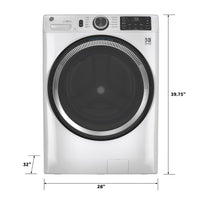 GE 4.8 cu. ft. Front Load Washer, White, UltraFresh Vent + SmartHQ WiFi (GFW550SSNWW) - Appliance Saver Store