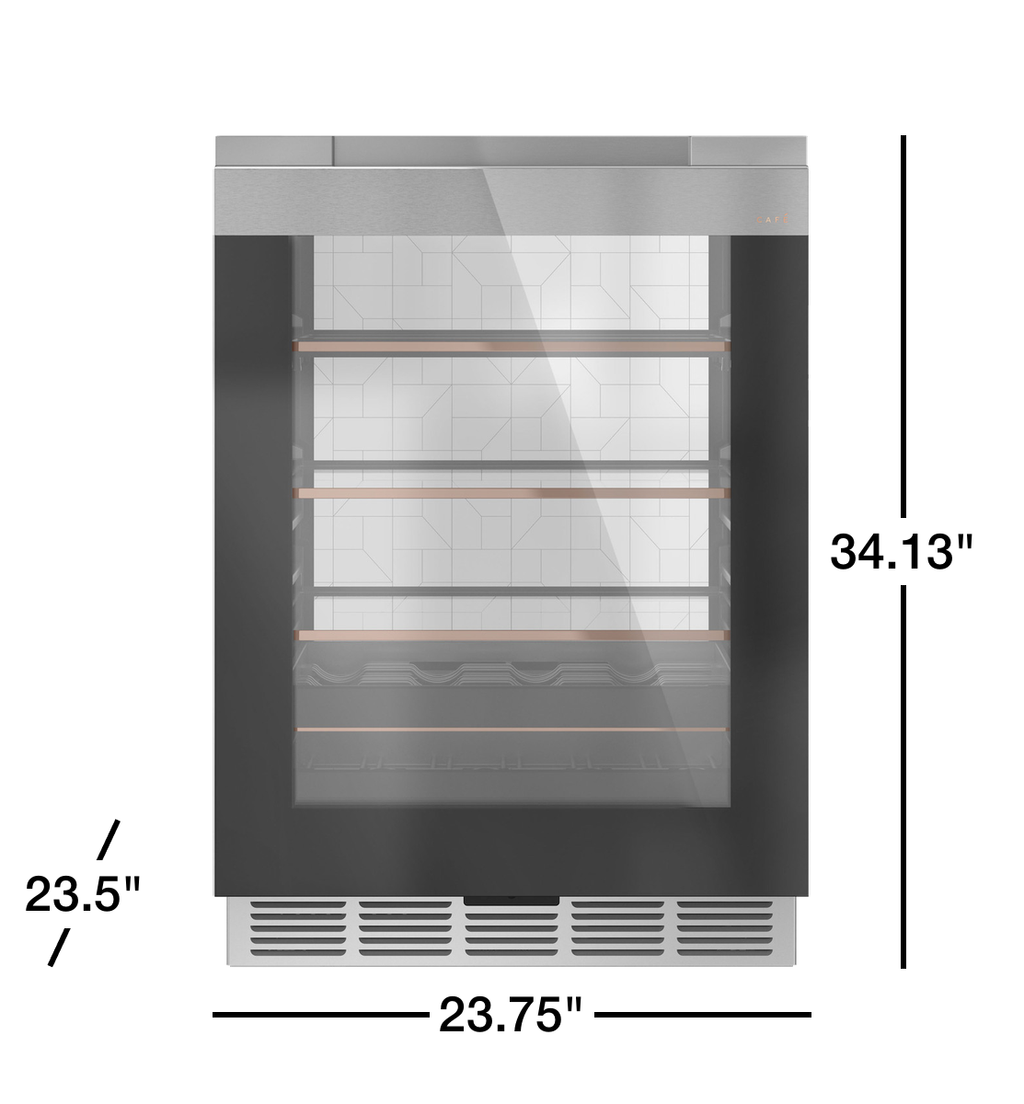 GE Café 5.1 cu. ft. Beverage Center, Stainless, Glass Door (CCR06BM2PS5)