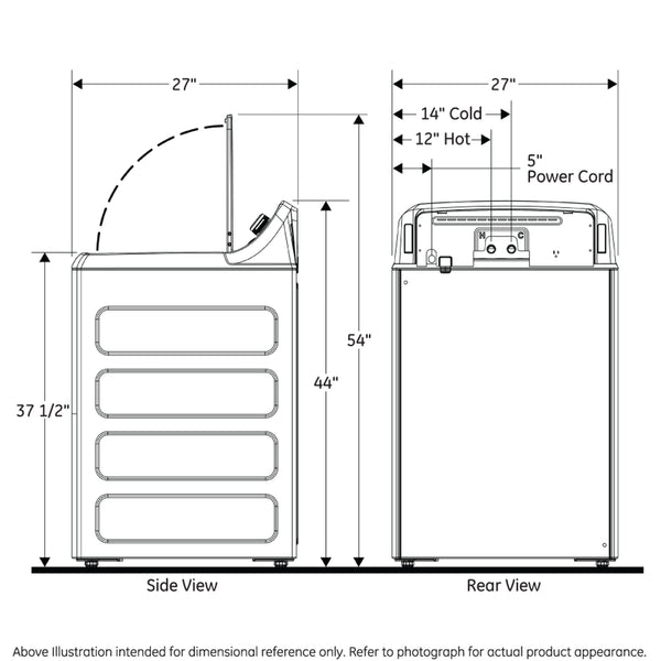 GE 4.0 cu. ft. Top Load Washer, White, Stainless Steel Tub + Multiple Wash Cycles (GTW325ASWWW)