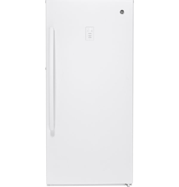 GE Upright Freezer, 14.1 cu. ft., Frost-Free, LED, Lock & Key (FUF14DLRWW)