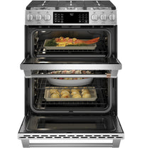 GE Café 30" Dual Fuel Range, Stainless, Double Oven + Convection (CGS750P2MS1)