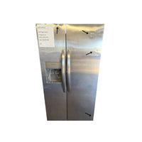 Frigidaire 25.6 cu ft Side - by - Side Refrigerator, Stainless, External Water/Ice Dispenser (FRSS2623AS) - Appliance Saver Store