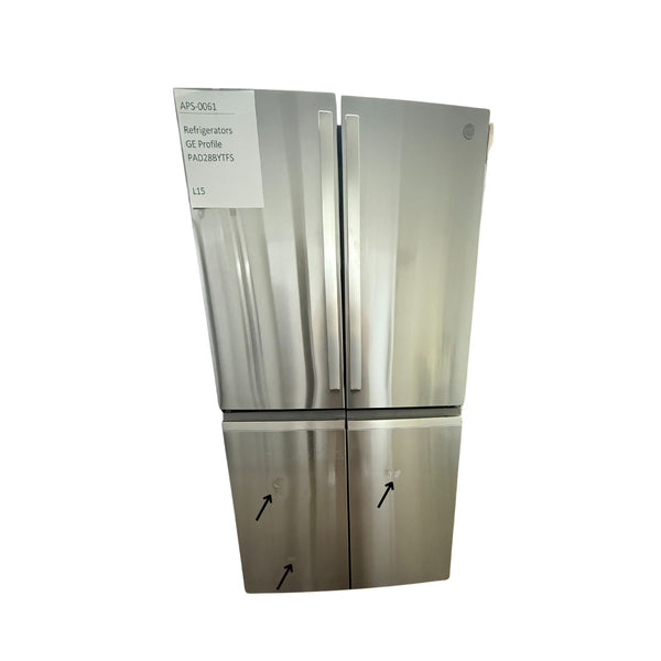 GE Profile 28.4 cu. ft. French Door Refrigerator, Stainless, Adjustable Shelves + LED Lighting (PAD28BYTFS)