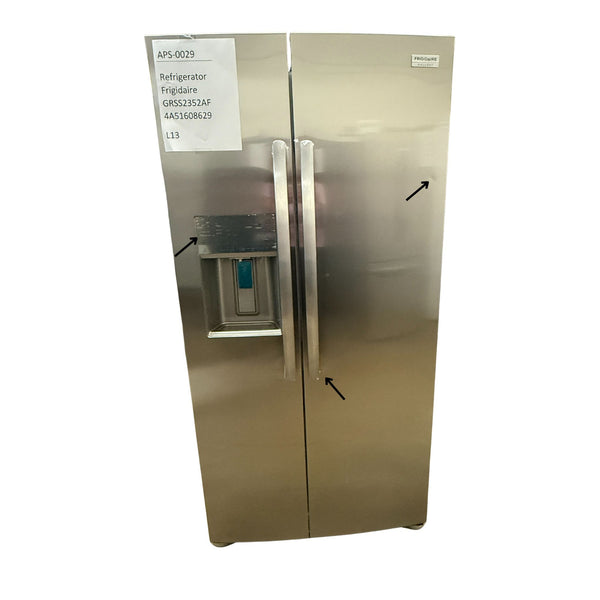 Frigidaire 22.3 cu ft Side-by-Side Refrigerator, Stainless, External Water/Ice Dispenser (GRSS2352AF)