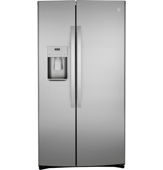 GE 25.1 cu. ft. Side-by-Side Refrigerator, Stainless, External Water/Ice Dispenser (GSS25IYNFS)